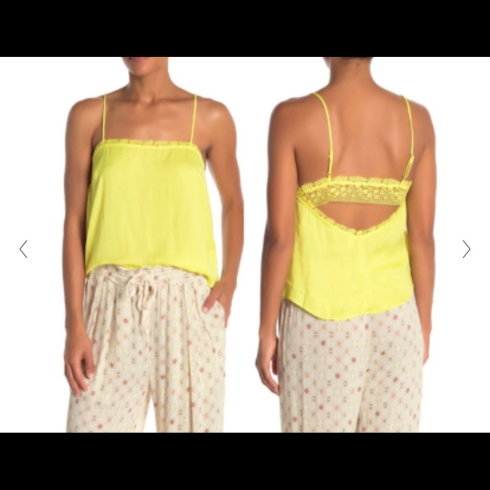 Free People electric lemon cami, new with tags
